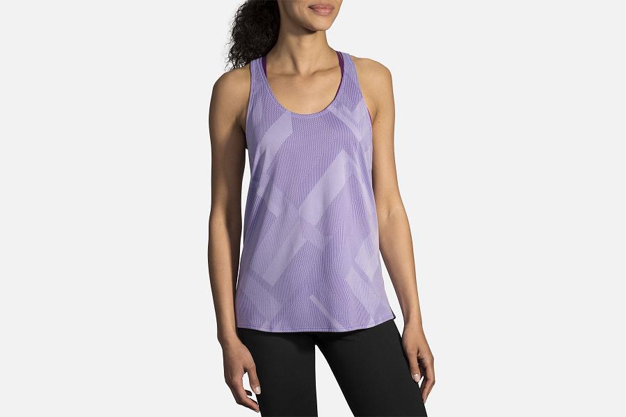 Brooks Array Women Sport Clothes & Running Tank Purple OBK681370